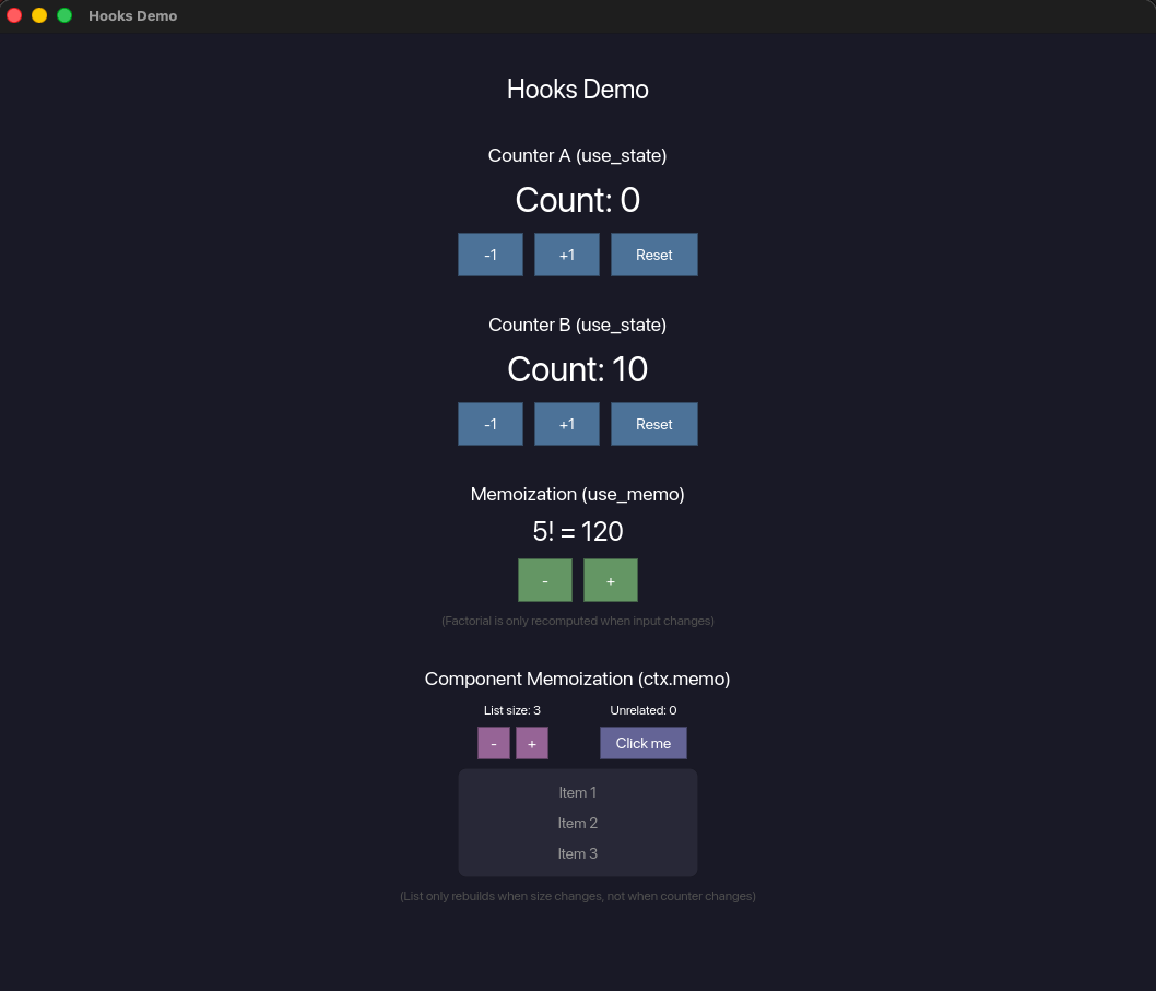 Hooks Demo